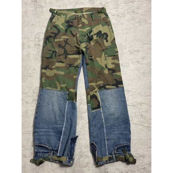 M Denim & Camo Rework Jacket & Cargo Pants Set - Picture 4 of 8